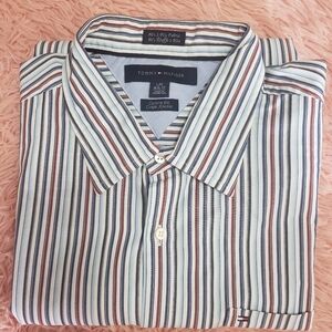 Tommy Hilfiger 80's 2 ply fabric stripe men shirt